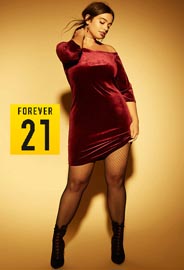 Платья для полных девушек американского бренда Forever 21 осень-зима 2017-2018
