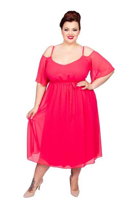 Нарядные платья для полных женщин английского бренда Scarlett & Jo, лето 2017