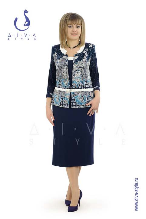 Платья для полных женщин киргизского бренда Diva style, осень-зима 2016-2017