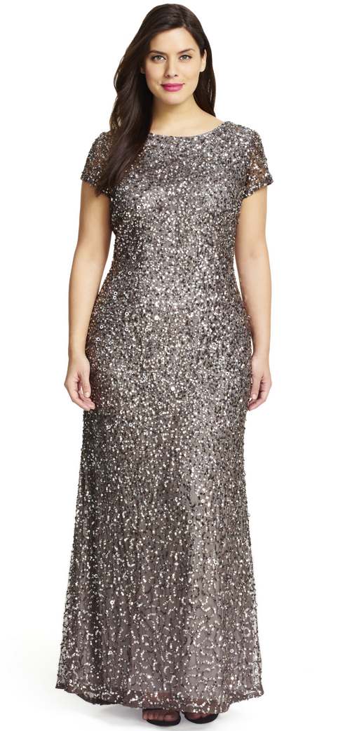 Новогодняя коллекция вечерних и коктейльных платьев для полных женщин американского бренда Adrianna Papell 2017
