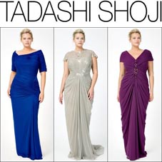 Новогодняя коллекция вечерних и коктейльных платьев для полных женщин американского бренда Tadashi Shoji 2017
