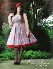 Lookbook платьев для полных женщин в стиле Pin Up канадского бренда Cherry Velvet, осень 2016