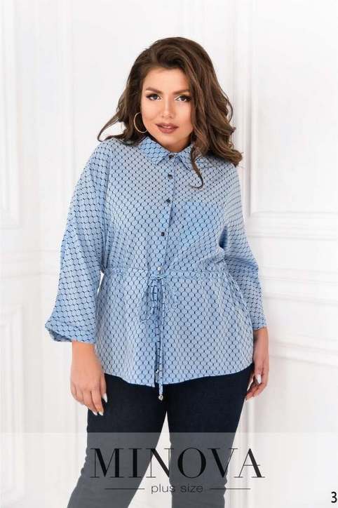 Рубашки для полных девушек и женщин украинского бренда Minova весна-лето 2020