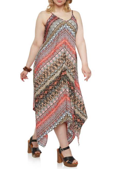 Платья и сарафаны для полных женщин в стиле бохо американской компании Rainbow, лето 2016