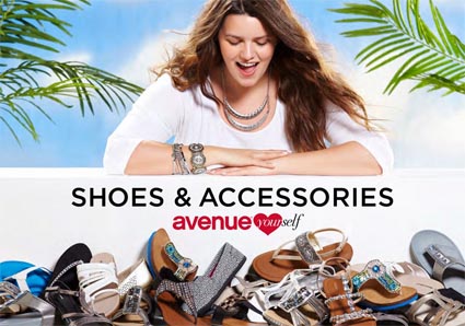Лукбуки женской одежды больших размеров обуви и аксессуаров американского бренда Avenue. Весна 2015