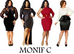 Коллекция одежды для полных модниц американского бренда Monif C. Осень 2015