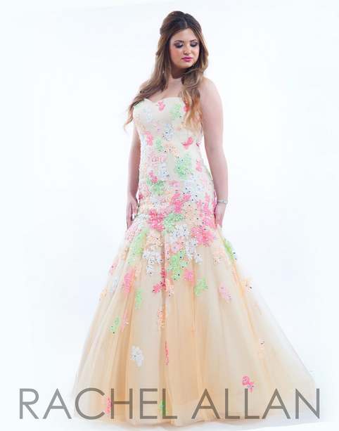 Платья на выпускной бал для полных девушек американского бренда Rachel Allan 2015