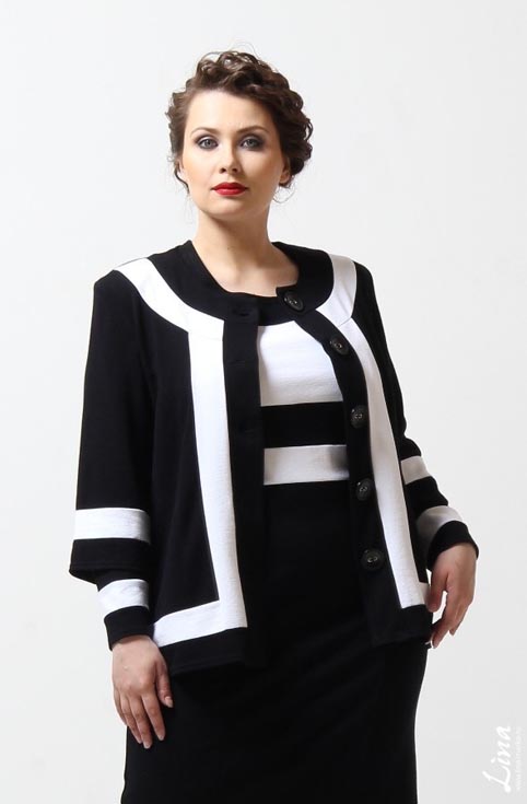 Коллекция стильной женской одежды больших размеров российской компании Lina. Осень 2014