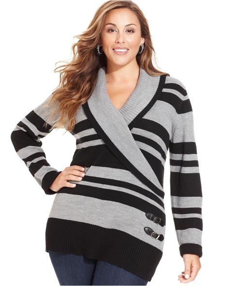 Модные свитера, пуловеры и туники для полных женщин. Осень-зима 2013-2014