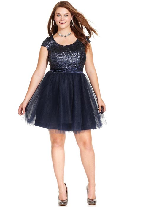Нарядные платья для полных девушек и женщин американского бренда Trixxi. Осень-зима 2013-2014