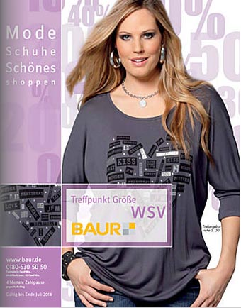 Каталог распродаж летней коллекции 2013 года женской одежды больших размеров немецкого бренда Baur.