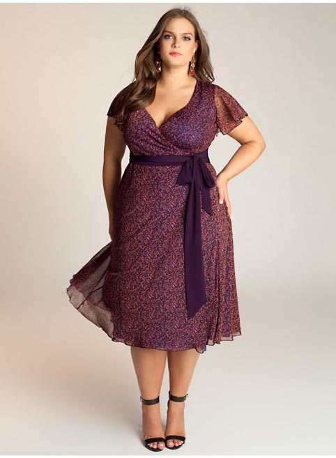 Нарядные и повседневные платья для полных женщин американского бренда Igigi. Осень 2013